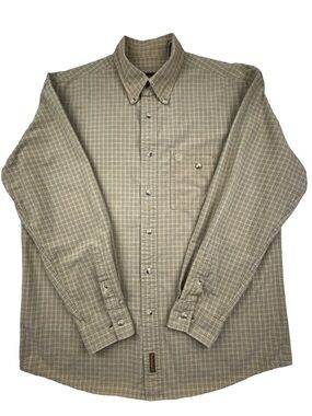 Timberland Beige Plaid Long-Sleeve Button-Down Shirt